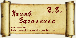Novak Barošević vizit kartica
